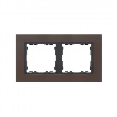 Фотография товара 'Simon 82827-38 Рамка на 2 поста, металл, свинец/графит, S82N'