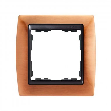 Фотография товара 'Simon 82814-36 Рамка на 1 пост, металл, медь/графит, S82'