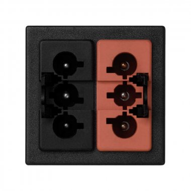 Фотография товара 'Simon KB18A-14 Розетка двойная 2P+E "папа" QC для основной цепи и ИБП'