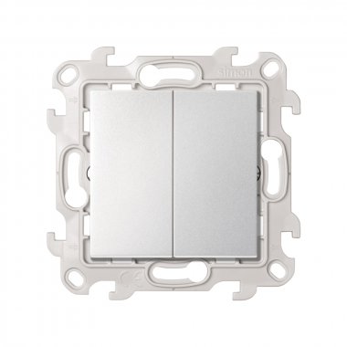 Фотография товара 'Simon 2450398-033 Двухклавишный выключатель, 10AX 250В'