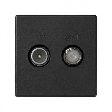 Фотография товара 'Simon K130A-14 Розетка TV+SAT, графит, K45, Connect'