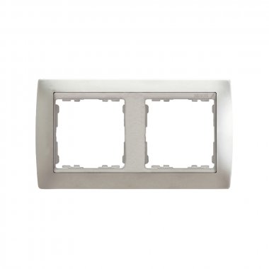 Фотография товара 'Simon 82924-33 Рамка на 2 поста, металл, алюминий/алюминий, S82'