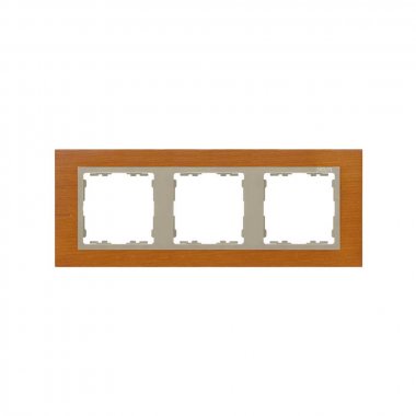 Фотография товара 'Simon 82937-66 Рамка на 3 поста, дерево, дуб/шампань, S82N'