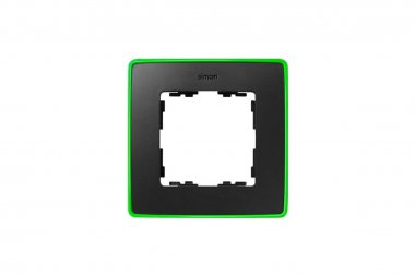 Фотография товара 'Simon 8201610-260 Рамка на 1 пост, графит/металл.зеленый неон, S82D'