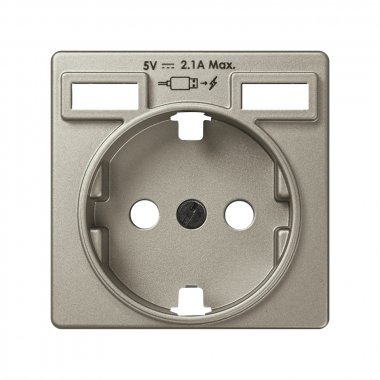 Фотография товара 'Simon 8200049-094 Накладка для розетки Schuko с з/у USB A+A'