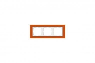 Фотография товара 'Simon 82637-65 Рамка на 3 поста, стекло, оранжевый/белый, S82N'