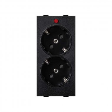 Фотография товара 'Simon S1-14 Розетка двойная со шторками Schuko 2Р+Е 16A 250В~'