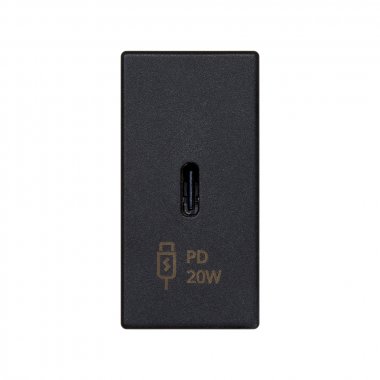 Фотография товара 'Simon K126I-14 Зарядное устройство узкое USB C 20W, 230В'