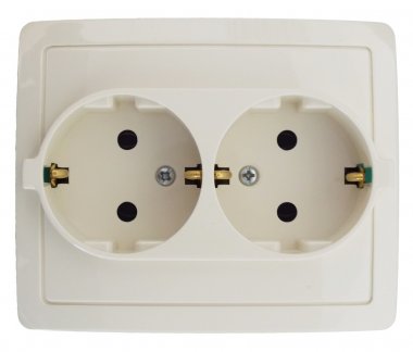 Фотография товара 'Simon 1590456-031 Розетка двойная моноблок Schuko 2x2Р+Е, 16A 250В'