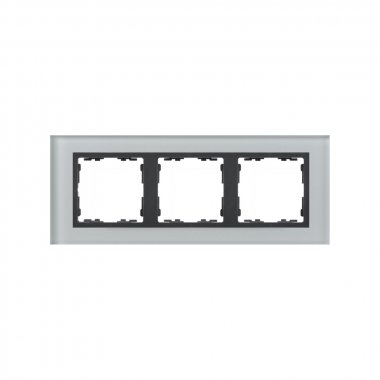 Фотография товара 'Simon 82837-35 Рамка на 3 поста, стекло, серый/графит, S82N'