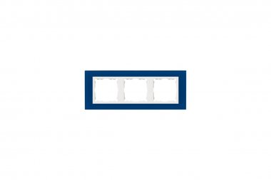 Фотография товара 'Simon 82637-64 Рамка на 3 поста, стекло, синий/белый, S82N'