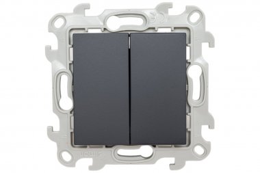 Фотография товара 'Simon 2450398-038 Двухклавишный выключатель, 10AX 250В'