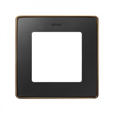 Фотография товара 'Simon 8201610-391 Рамка на 1 пост, мат.черный/металл.медь, S82D'