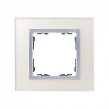 Фотография товара 'Simon 82917-62 Рамка на 1 пост, стекло, серебро/алюминий, S82N'