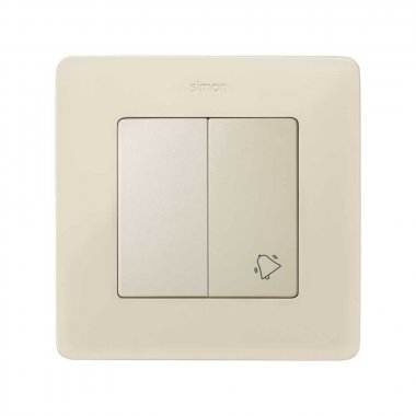 Фотография товара 'Simon 82027-31 Клавиша двойная для комбинированного вык-ля с пикт."Звонок", сл.кость, S82'