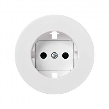 Фотография товара 'Simon 88041-60 Накладка со шторками для розетки Schuko 2Р+Е, белый, S88'