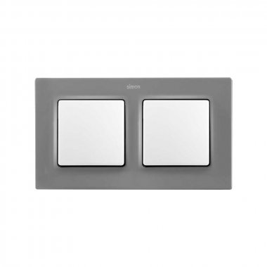 Фотография товара 'Simon 8200627-092 Рамка на 2 поста, мат.серый, S82C'