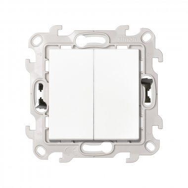 Фотография товара 'Simon 2420398-030 Двухклавишный выключатель, 10AX 250В~ P&Go'