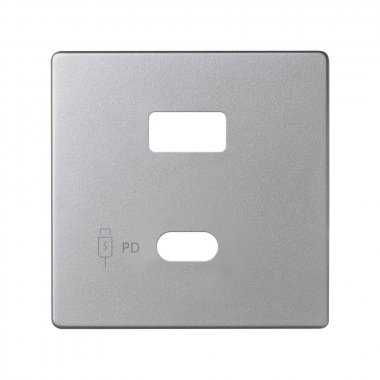 Фотография товара 'Simon 8201296-093 Накладка для заряд.устройства USB A+C, мат.алюминий, S82D'
