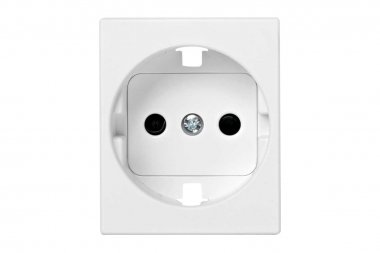 Фотография товара 'Simon 82041-50 Накладка со шторками для розетки Schuko 2Р+Е, белый, S82Centr'