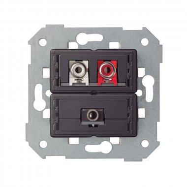 Фотография товара 'Simon 7501092-039 Розетка Mini-Jack 3,5мм + 2RCA, S75'