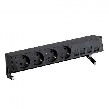 Фотография товара 'Simon 42604040-138 Настольный x6 розеточный блок, 4x2P+E, 4хRJ45'