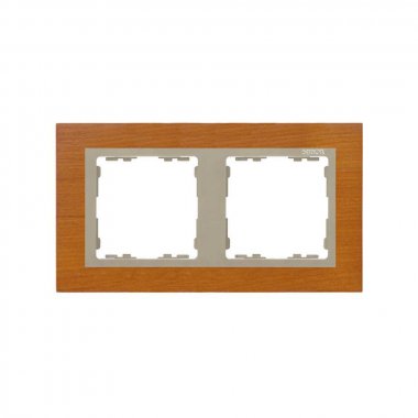 Фотография товара 'Simon 82927-66 Рамка на 2 поста, дерево, дуб/шампань, S82N'