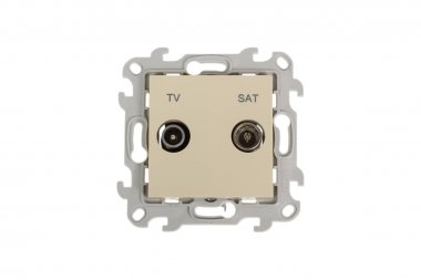 Фотография товара 'Simon 2410486-031 Розетка TV-SAT оконечная, сл.кость, S24'