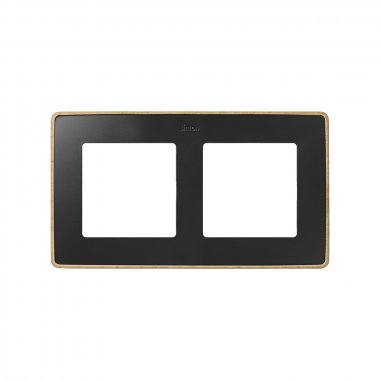 Фотография товара 'Simon 8201620-370 Рамка на 2 поста, мат.черный/дерев.бук, S82D'