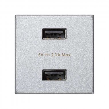 Фотография товара 'Simon K126E-8 Зарядное устройство USB A+A 10W, 230В'