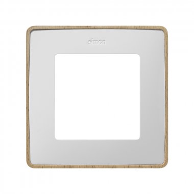 Фотография товара 'Simon 8201610-270 Рамка на 1 пост, белый/дерев.бук, S82D'