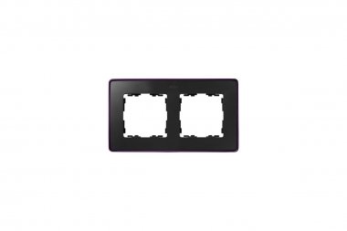 Фотография товара 'Simon 8201620-252 Рамка на 2 поста, графит/металл.красный, S82D'