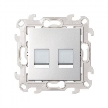 Фотография товара 'Simon 2450593-033 Розетка информационная 2xRJ45 Cat.5e UTP'