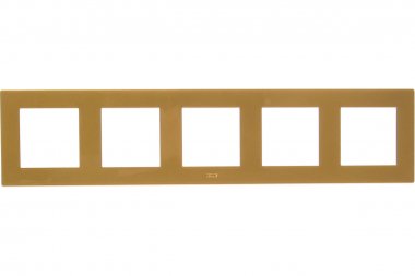 Фотография товара 'Simon 2400650-066 Рамка на 5 постов, золото, S24'