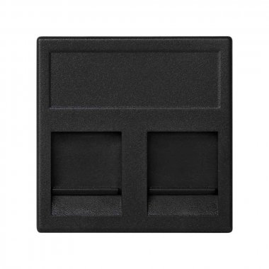 Фотография товара 'Simon KB76-14 Накладка прямая на 2 разъема RJ45 со шторками'