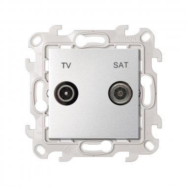 Фотография товара 'Simon 2410485-033 Розетка TV-SAT проходная, алюминий, S24'