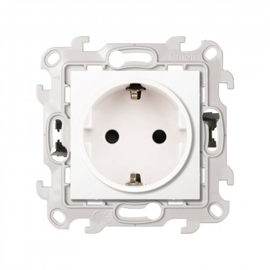 Фотография товара 'Simon 2420432-030 Розетка со шторками Schuko 2Р+Е, 16A 250В'