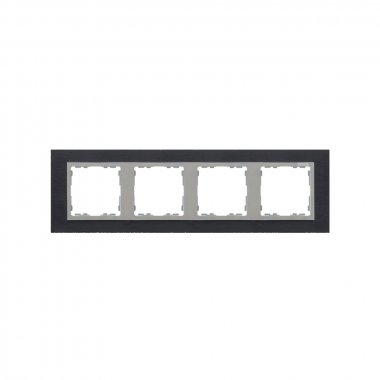 Фотография товара 'Simon 82947-38 Рамка на 4 поста, металл, черн.сталь/алюминий, S82N'