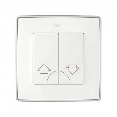 Фотография товара 'Simon 82029-30 Клавиша двойная для выкл-ля жалюзи без блок. и пикт."Стрелки", белый, S82'