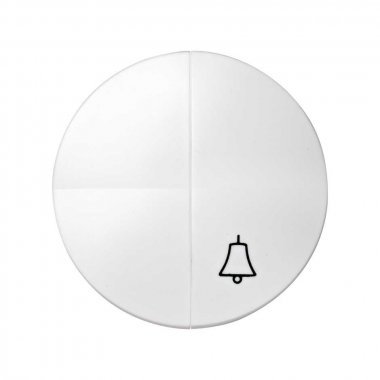 Фотография товара 'Simon 88027-30 Клавиша двойная для комб. выкл-ля с пикт."Звонок", белый, S88'