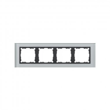 Фотография товара 'Simon 82847-35 Рамка на 4 поста, стекло, серый/графит, S82N'