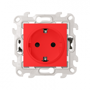 Фотография товара 'Simon 2420432-037 Розетка со шторками Schuko 2Р+Е, 16A 250В~ P&Go'