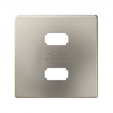 Фотография товара 'Simon 8221096-034 Накладка для заряд.устройства 2xUSB, шампань, S82'