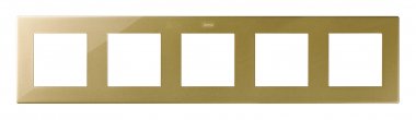 Фотография товара 'Simon 2400650-166 Рамка на 5 поста, мат.золото, S24'