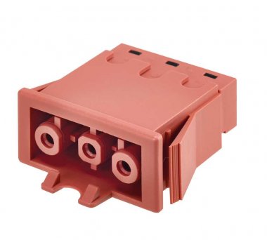 Фотография товара 'Simon CR0001-6 Разъем "мама" встраиваемый, 2P+E, безвинт., красный, QC'