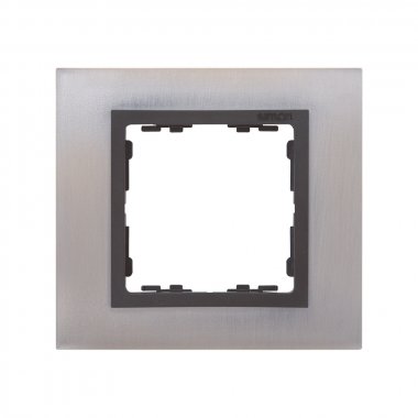 Фотография товара 'Simon 82817-37 Рамка на 1 пост, металл, нерж.сталь/графит, S82N'