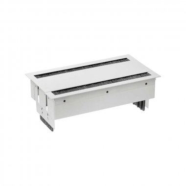 Фотография товара 'Simon 46604000-130 Двусторонний врезной x12 розеточный блок, щетка, 8x2P+E'