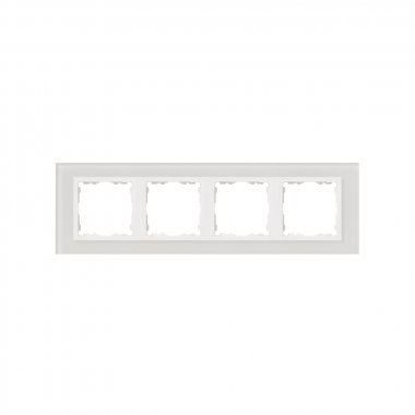 Фотография товара 'Simon 82647-30 Рамка на 4 поста, стекло, белый/белый, S82N'