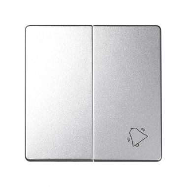 Фотография товара 'Simon 82027-93 Клавиша двойная для комбинированного вык-ля с пикт."Звонок", мат.алюминий, S82D'