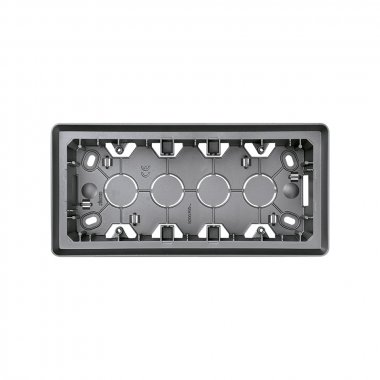 Фотография товара 'Simon 8200770-093 Коробка подъемная на 3 поста, мат.алюминий, S82D'